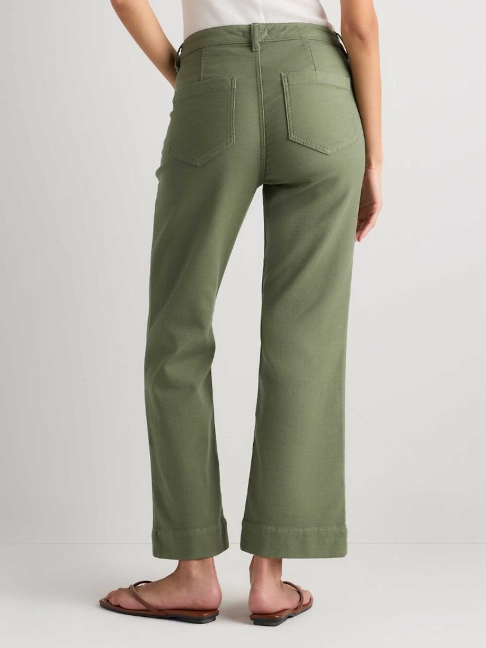Quince | Short 28" French Terry Wide Leg Pants in Faded Cargo - Picture 2 of 12